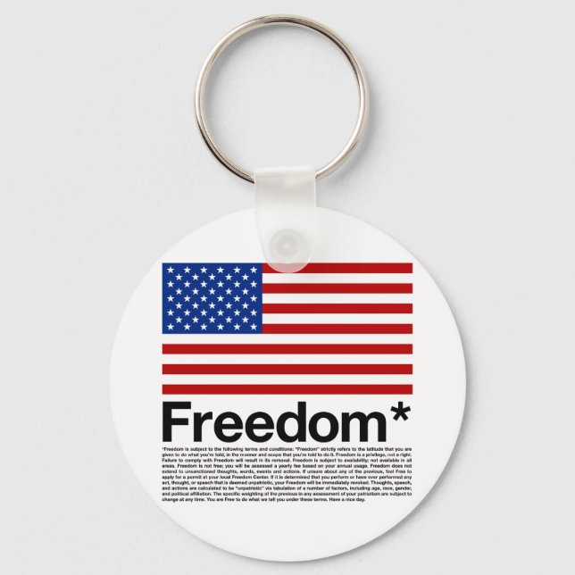 America: Freedom terms and conditions Keychain (Front)