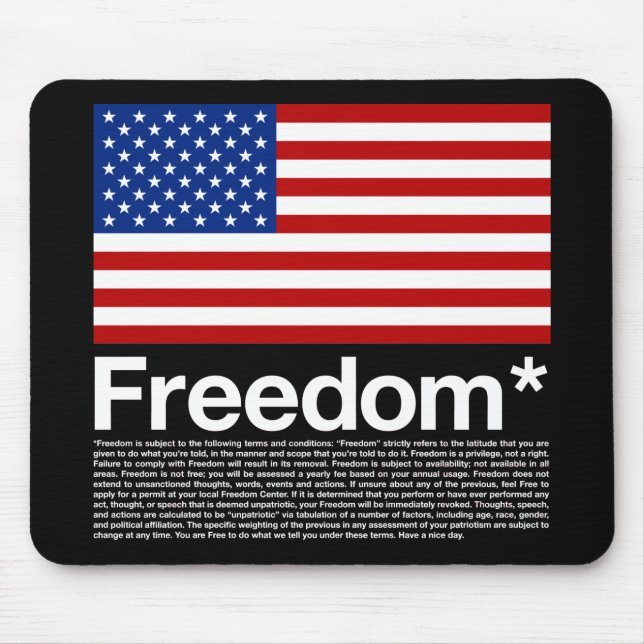 America: Freedom terms and conditions Mouse Pad (Front)