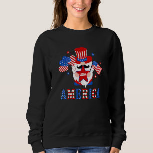 America Gnome American Flag 4th Of July Family Mat Sweatshirt