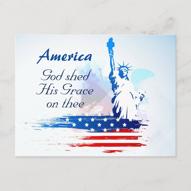 America-God Shed His Grace on Thee Postcard (Front)