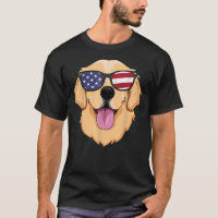 America Golden Retriever 4th Of July For Men Boys