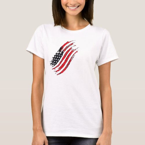 america great national US flag star stripes design T_Shirt