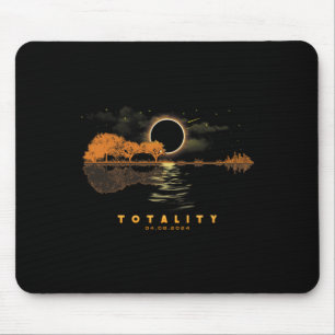 America Guitar Totality 04 08 24 Total Solar Eclip Mouse Pad