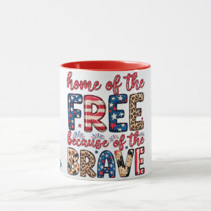 america home of the free mug