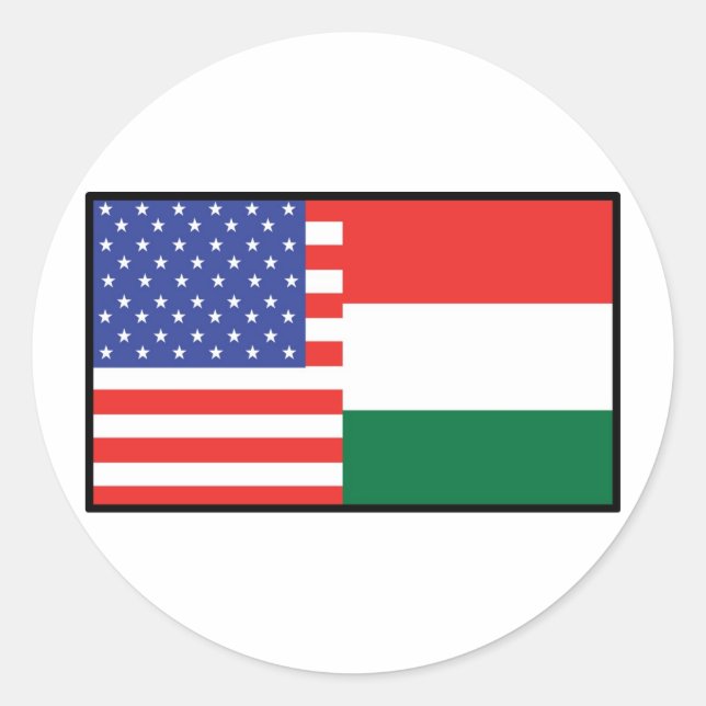 America Hungary Classic Round Sticker (Front)