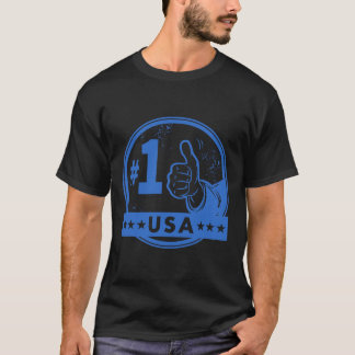 America I'm Number One Usa Graphic Thumbs Up #1 Wo T-Shirt