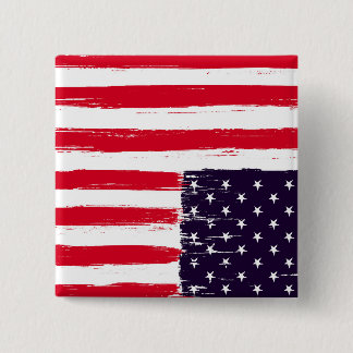 America in Distress Upside down Flag Button