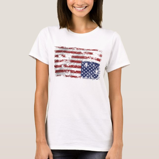 America In Distress - Upside Down Flag T-Shirt (Front)