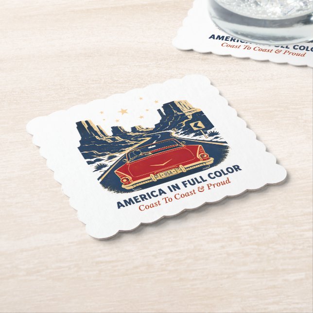 America In Full Color Coaster (Angled)