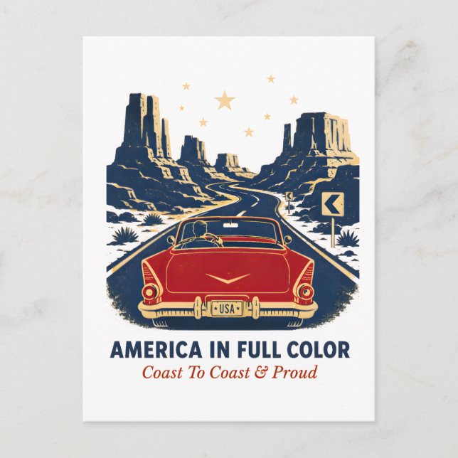 America In Full Color Postcard (Front)