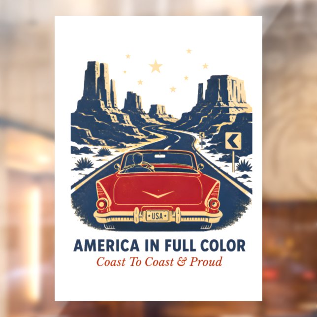 America In Full Color Window Cling (Sheet 2)