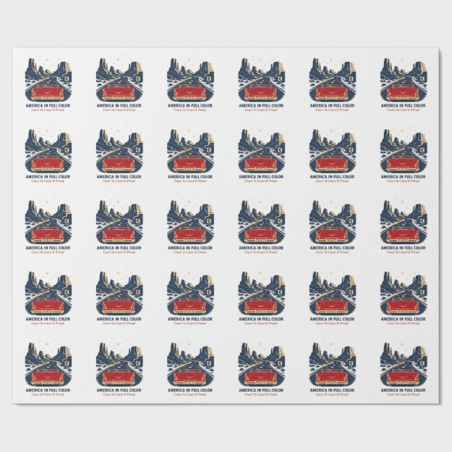 America In Full Color Wrapping Paper (Flat)