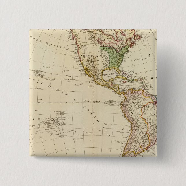 America - Indian Tribe Settlements Button (Front)