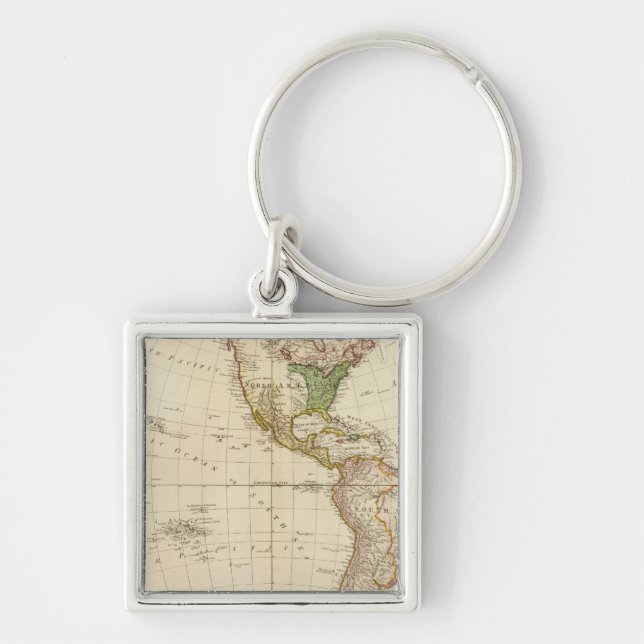 America - Indian Tribe Settlements Keychain (Front)