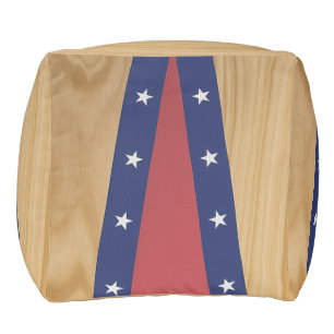 America-Inspired Art   Flags, Jerseys & 4th of Jul Pouf