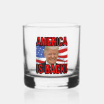 America is Back Donald Trump American Flag SOTU Whiskey Glass