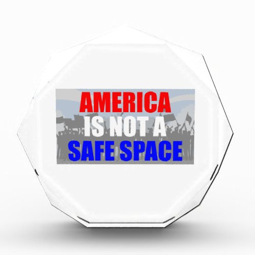 America Is Not A Safe Space Acrylic Award