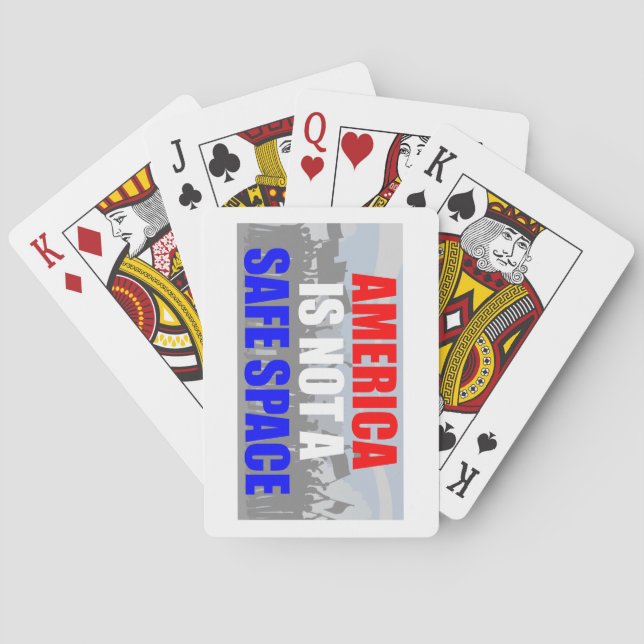 America Is Not A Safe Space Poker Cards (Back)