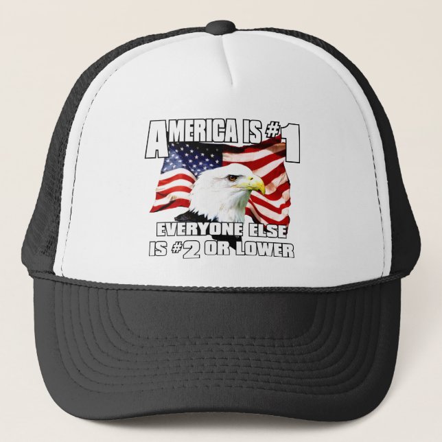 America is Number 1 Trucker Hat (Front)