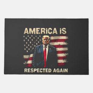 America is Respected Again Trump USA 4Th Of July Doormat