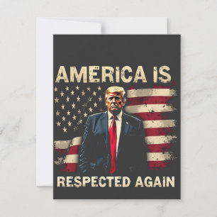 America is Respected Again Trump USA 4Th Of July Holiday Card