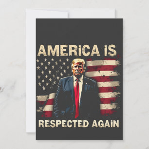 America is Respected Again Trump USA 4Th Of July Invitation