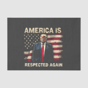 America is Respected Again Trump USA 4Th Of July Tissue Paper