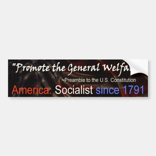 America is Socialist _ bumper sticker