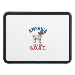 America Is The G.O.A.T Patriotic Goat Cowboy Shirt Hitch Cover