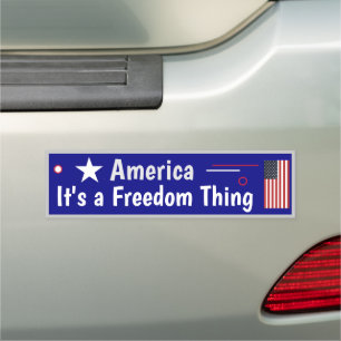 America It's A Freedom Thing Car Magnet