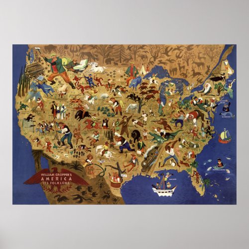 America its folklore poster