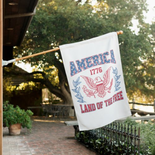 America Land of the Free House Flag