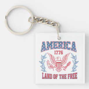 America Land of the Free Keychain