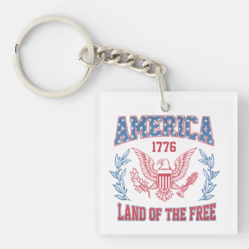 America Land of the Free Keychain