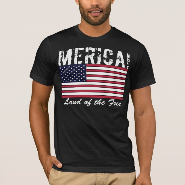 America Land of the Free Shirt Dark (Front)