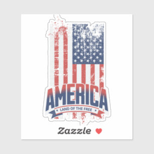 America - Land of the free Sticker