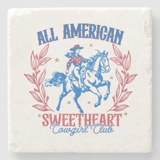 America Land of the Free Stone Coaster (Front)