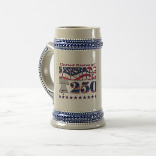 America Liberty Bell 250 Beer Stein