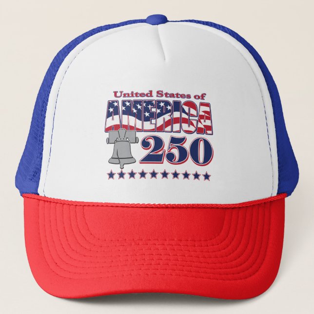 America Liberty Bell 250 Trucker Hat (Front)