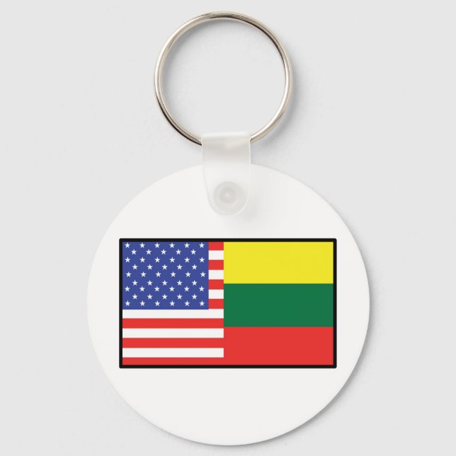 America Lithuania Keychain (Front)