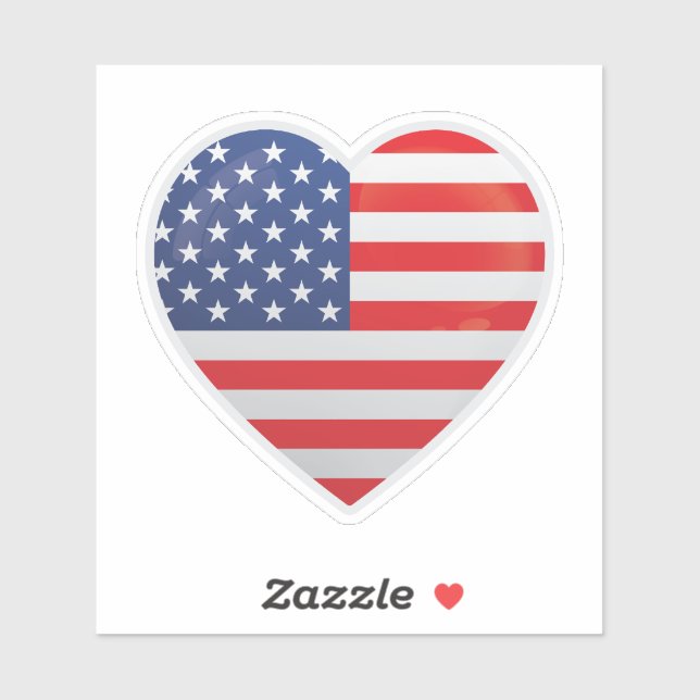 America  Love Flag Sticker (Sheet)