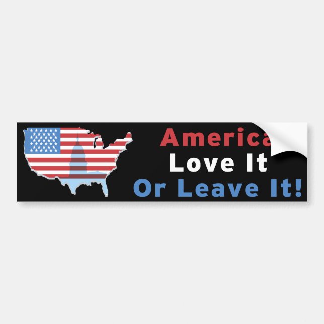 America - Love It Or Leave It! Bumper Sticker (Front)