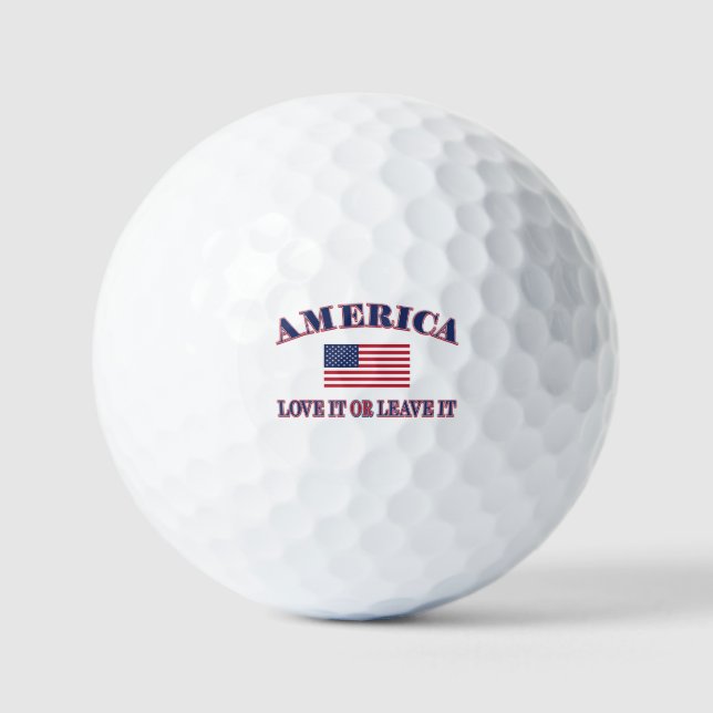 America Love it Or Leave It Golf Balls (Front)