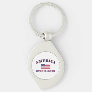 America Love It Or Leave It Keychain