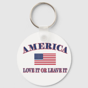 America Love It Or Leave It Keychain