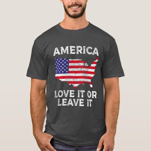 America love it or leave it Pro America vintage T_Shirt