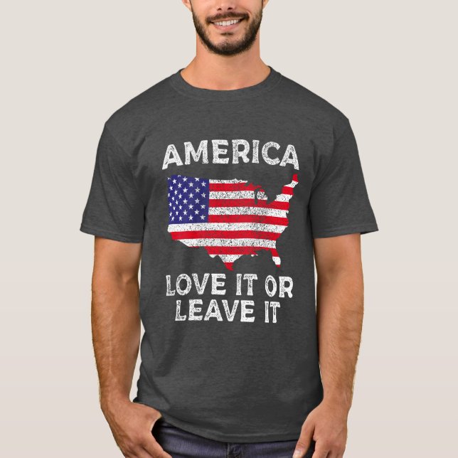 America love it or leave it, Pro America vintage T-Shirt (Front)