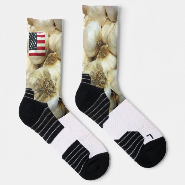 America Loves Garlic Custom High-Performance Socks (Right)