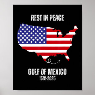 America Map Gulf Of Mexico President Gulf Of Usa Poster