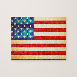 America money flag jigsaw puzzle
